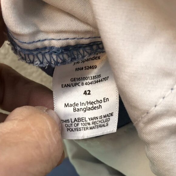 George Mens Shorts Size 42 Lot Of Two Casual Summer Chino Classic Khaki Tan Blue - Picture 12 of 16